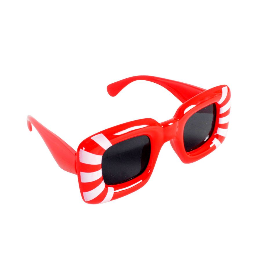 Chunky Red & White Stripe Party Glasses