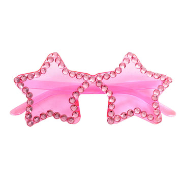 Pink Diamanté Star Party Glasses