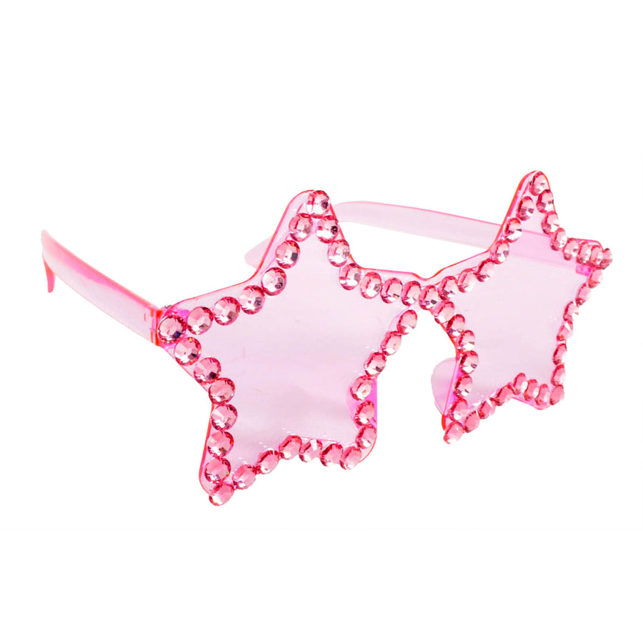 Pink Diamanté Star Party Glasses