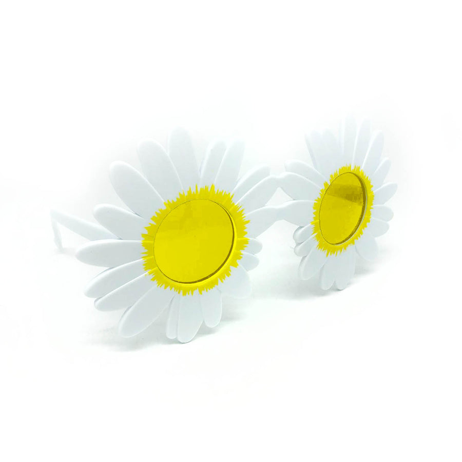 White Daisy Flower Party Glasses