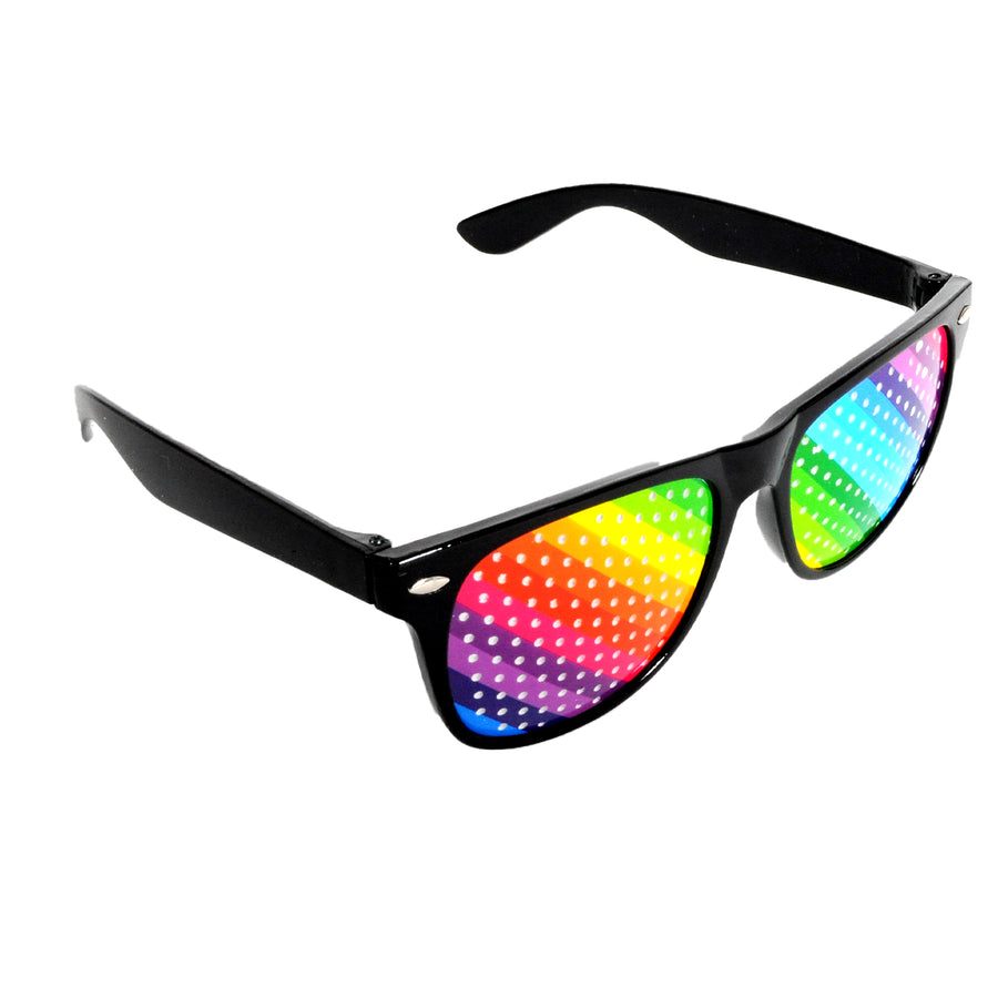 Wayfarer Party Glasses (Rainbow Stripe)