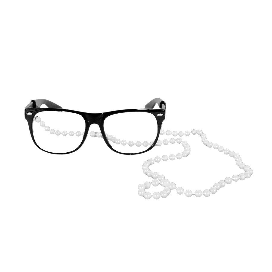 Grandma Glasses with Pearl Chain