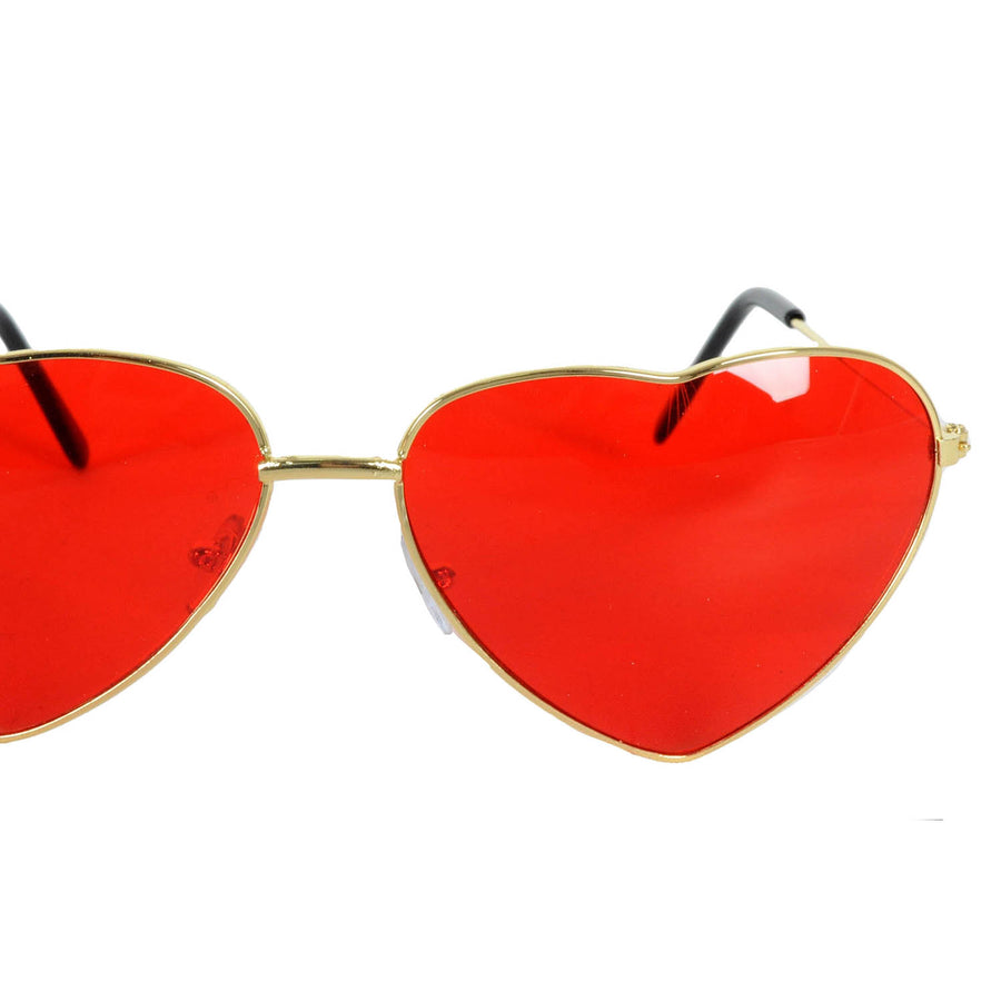 Heart Party Glasses with Metal Frame (Red)