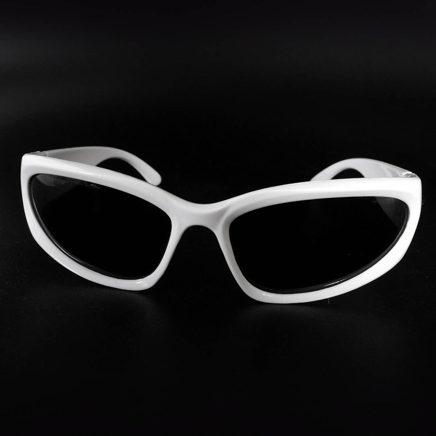 White Wrap Sci-Fi Spy Glasses