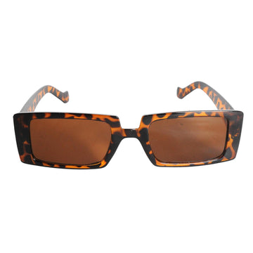Rectangle Framed Party Glasses (Leopard)