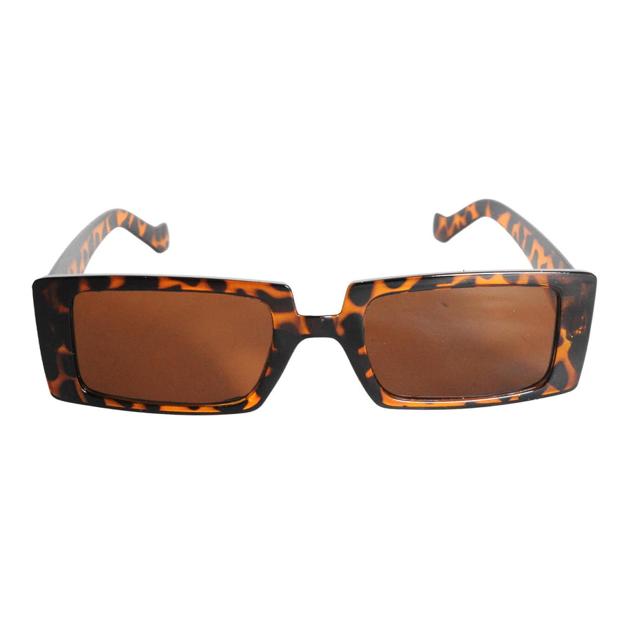 Rectangle Framed Party Glasses (Leopard)