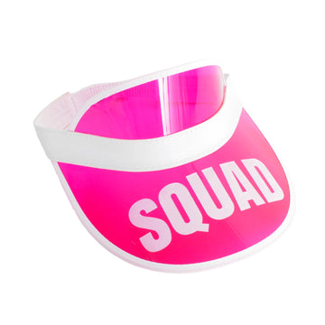Squad Perspex Visor White Rim (Hot Pink)