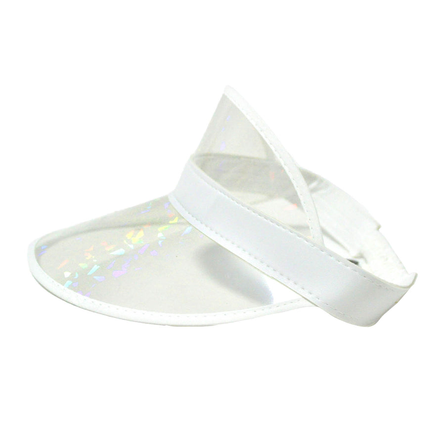 Holographic Sparkle PVC Perspex Visor Hat