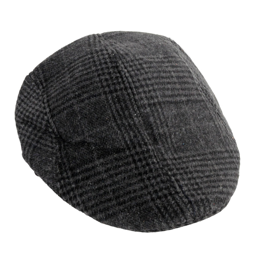 Vintage Old Man Flat Cap (Dark Grey Check)