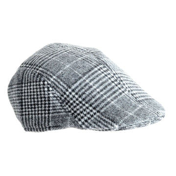 Vintage Old Man Flat Cap (Grey Check)
