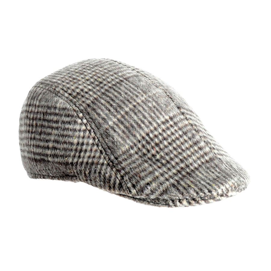 Vintage Old Man Flat Cap (Brown Check)