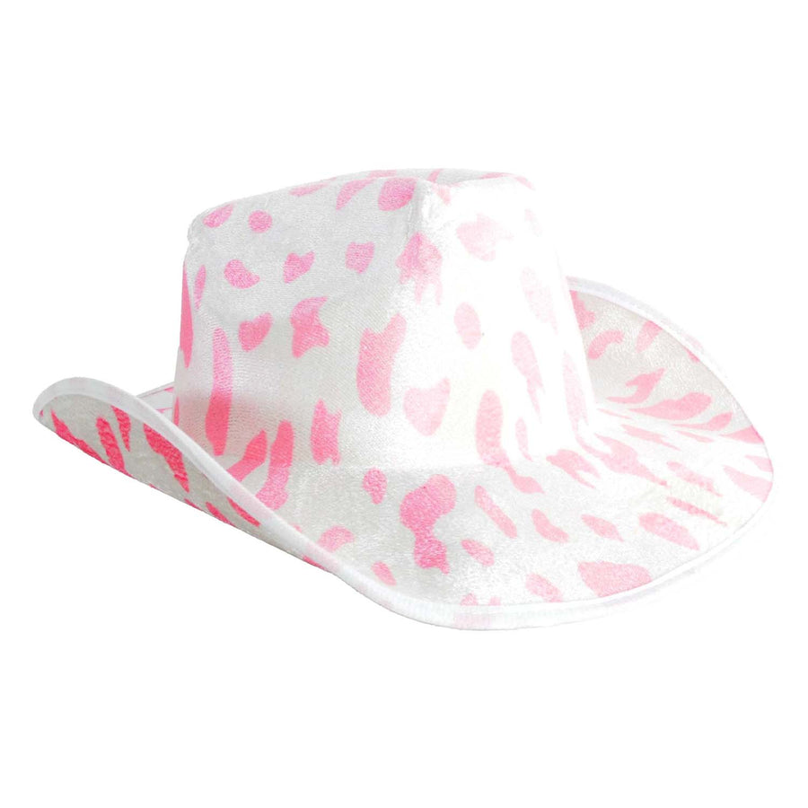 Animal Cowboy Hat (Pink Cow Spots)