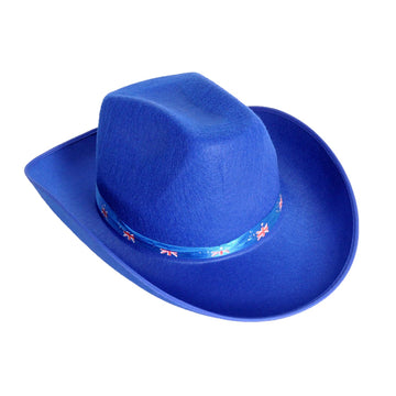 Blue Cowboy Hat with Australian Flag Ribbon