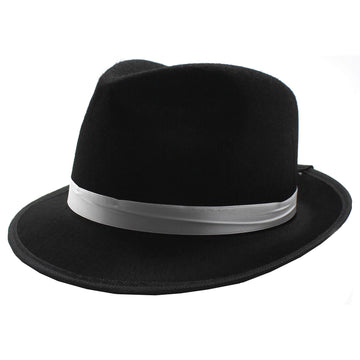 20s Gangster Hat with Ribbon