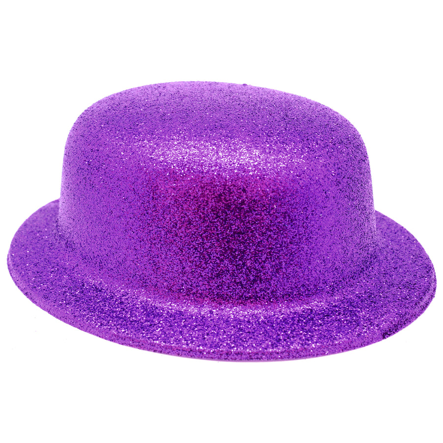 Glitter Bowler Hat (Purple)