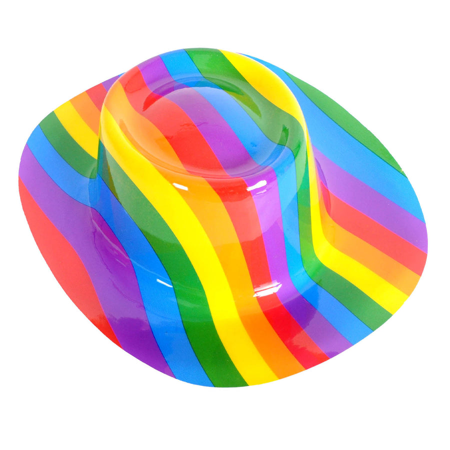 Rainbow Cowboy Hat (Plastic) 6pk or 12pk