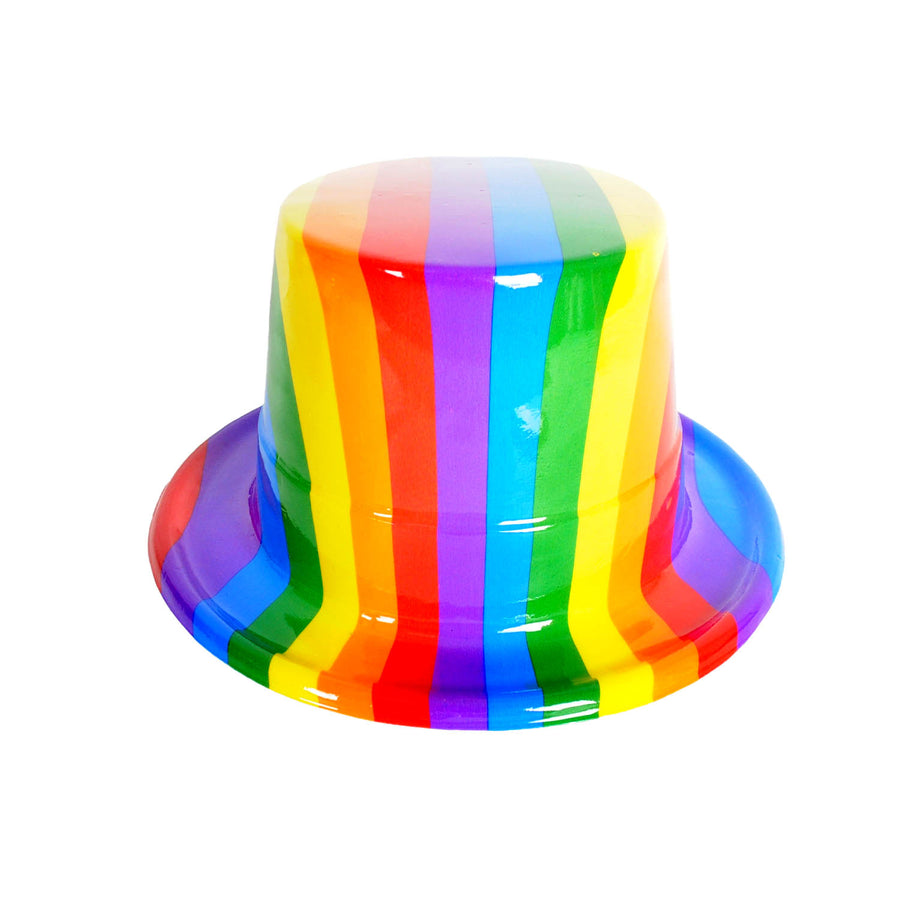 Rainbow Top Hat (Plastic) 6pk or 12pk