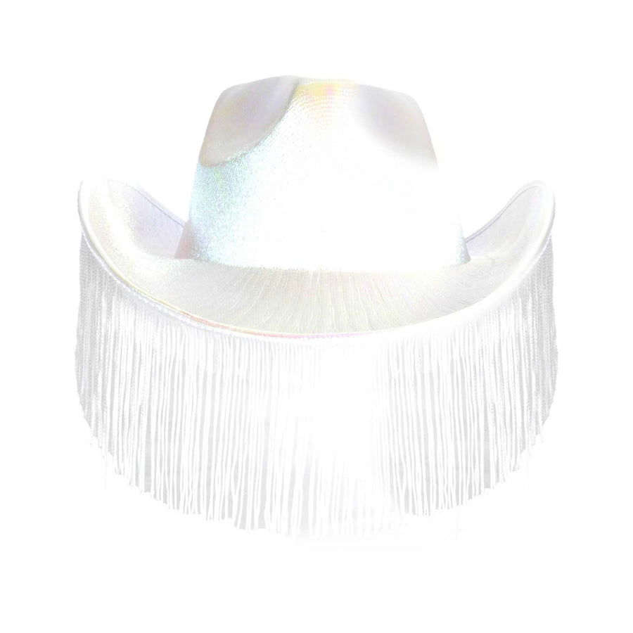 White Metallic Cowboy Hat