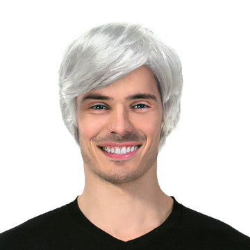 Men's Light Grey Short Wig