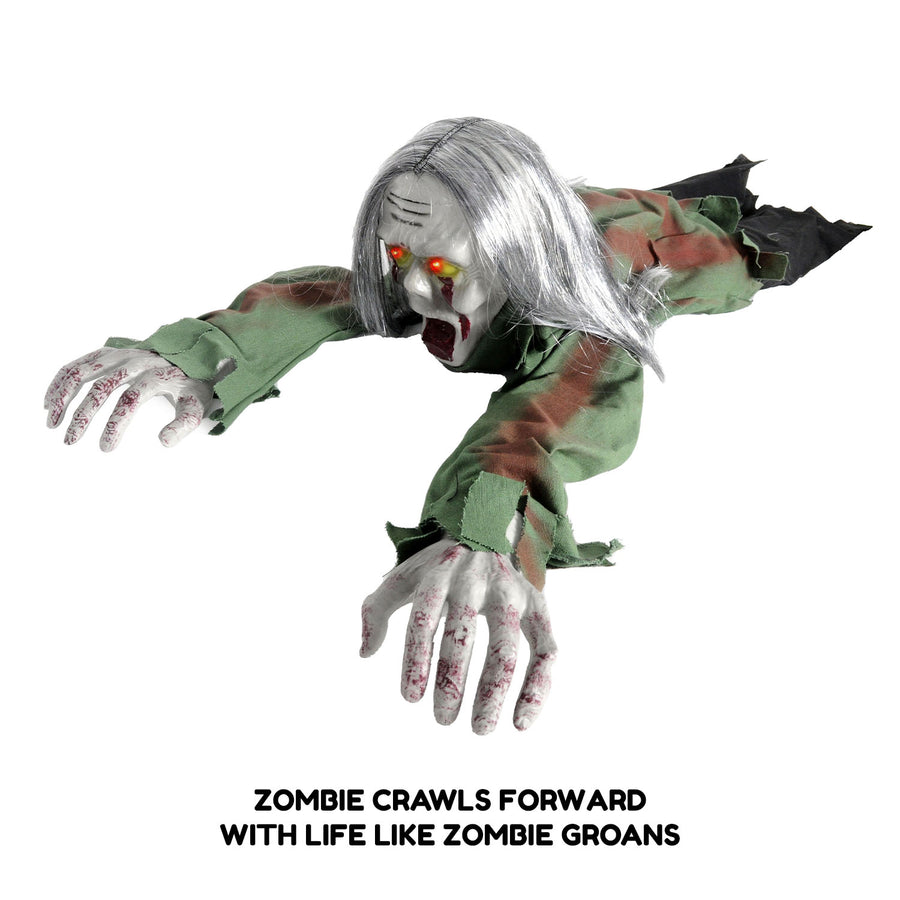Animated Crawling Zombie Lady