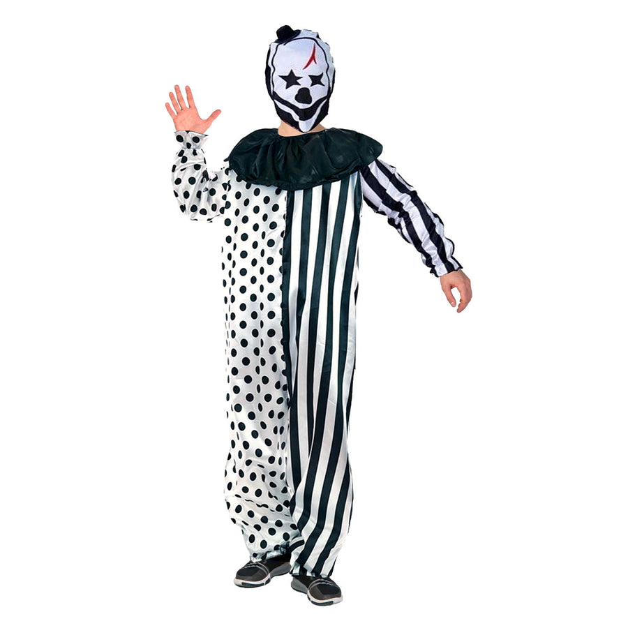 Adult Black and White Clown Costume