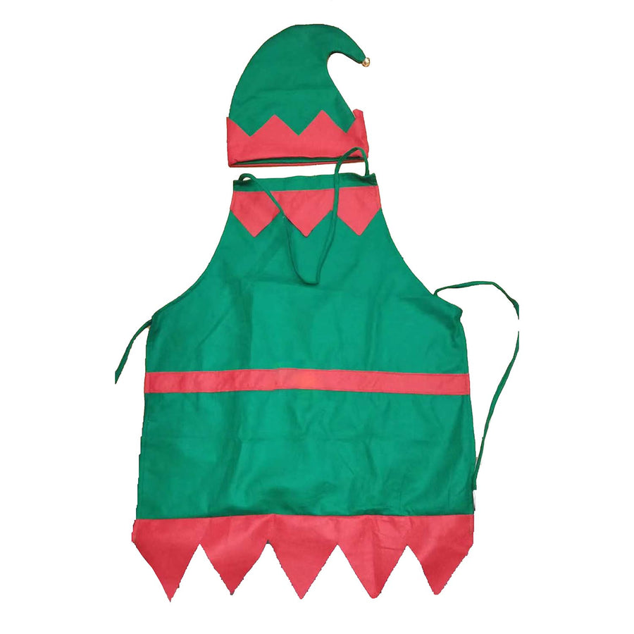 Christmas Elf Hat and Apron Set