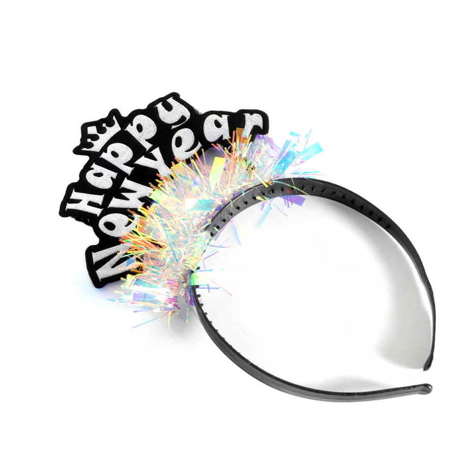 Happy New Year Iridescent Tinsel Headband