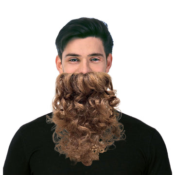 Borwn Curly Party Beard