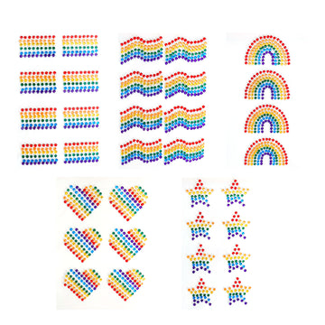 Rainbow Diamante Stickers