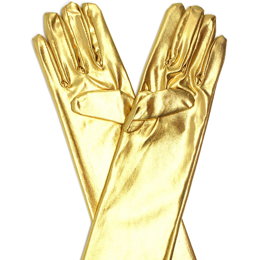 Long Metallic Glove (Gold)