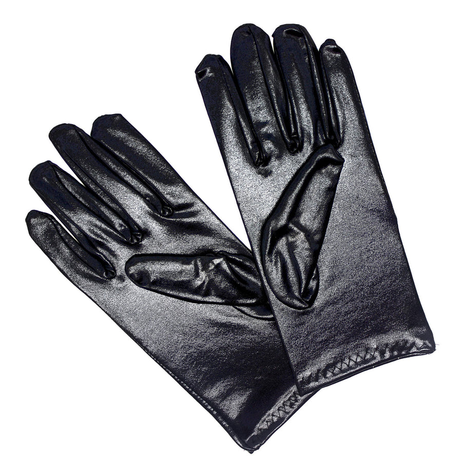 Short Metallic Glove (Black)