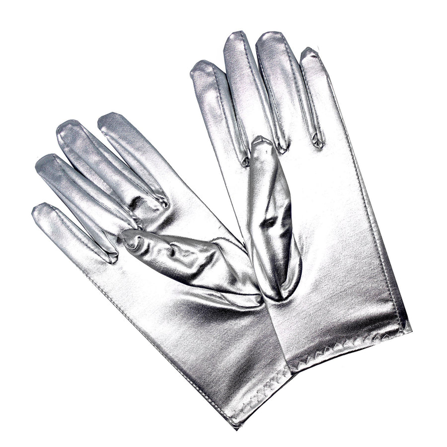 Short Metallic Glove (Silver)