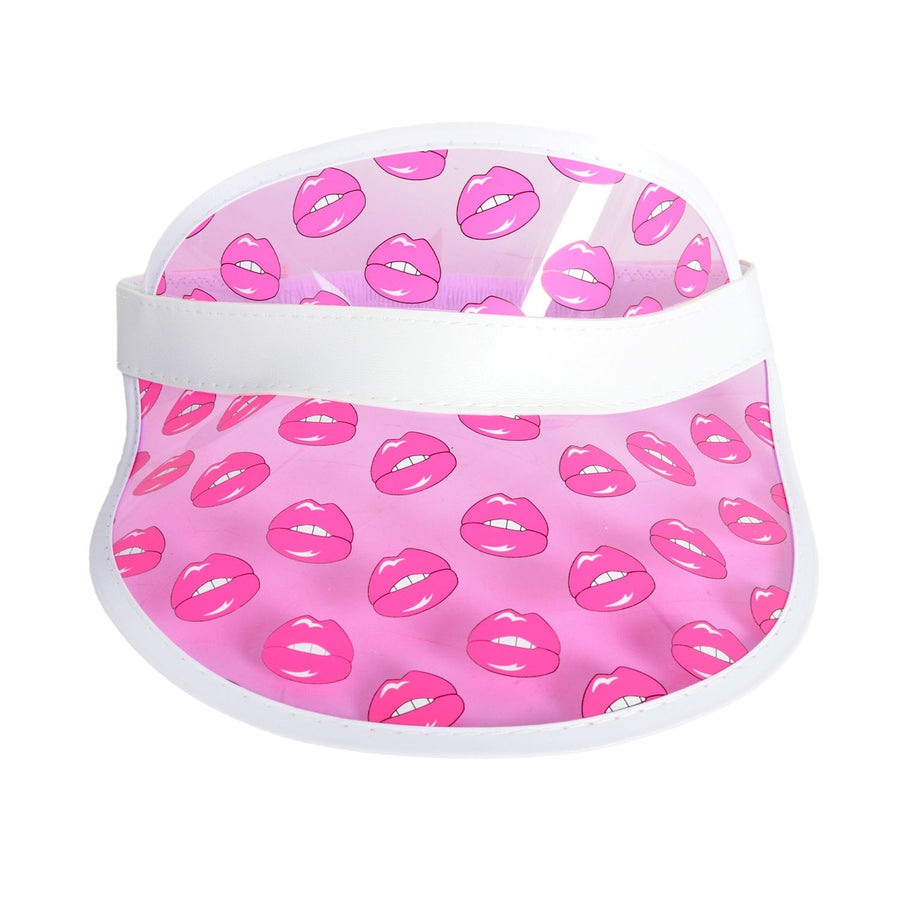 Pink Perspex Visor (Lips)