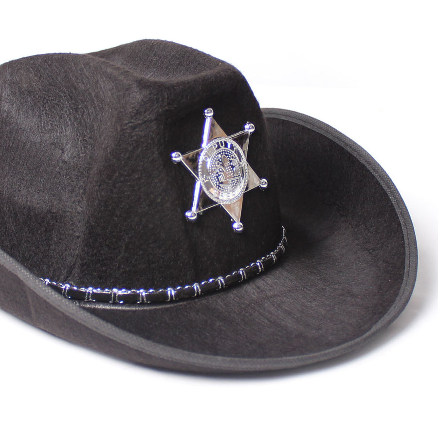 Black Deputy Sheriff Cowboy Hat