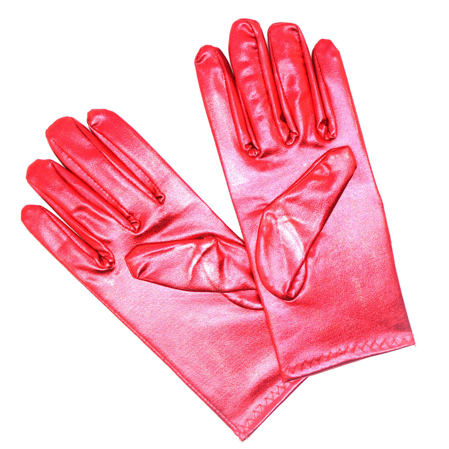 Short Metallic Glove (Red)