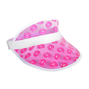 Pink Perspex Visor (Lips)