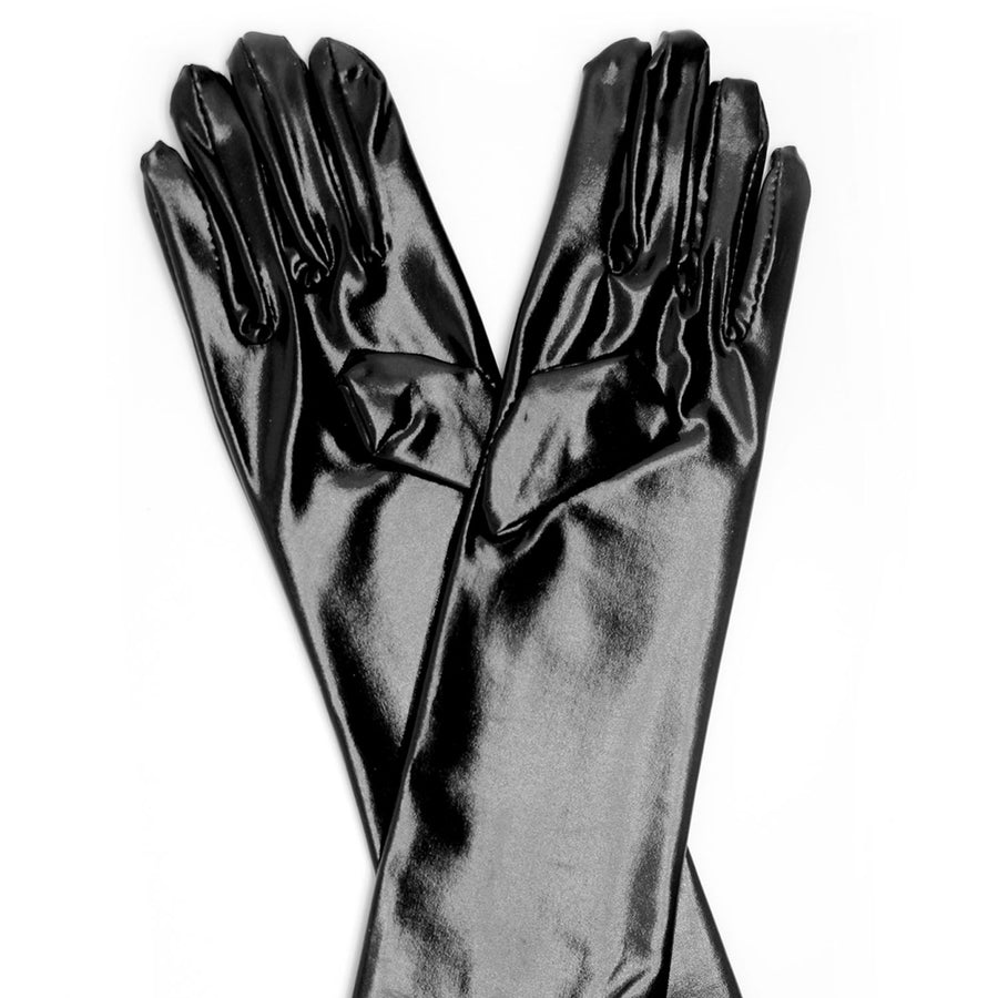 Long Metallic Glove (Black)