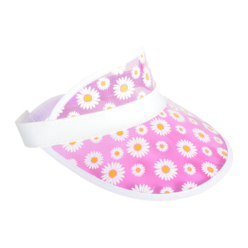 Pink Perspex Visor (Daisy Flowers)