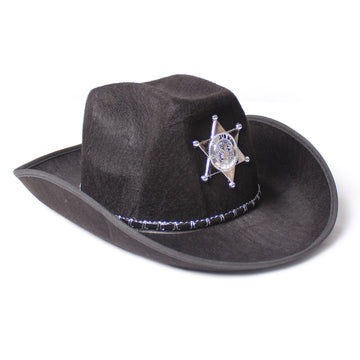 Black Deputy Sheriff Cowboy Hat