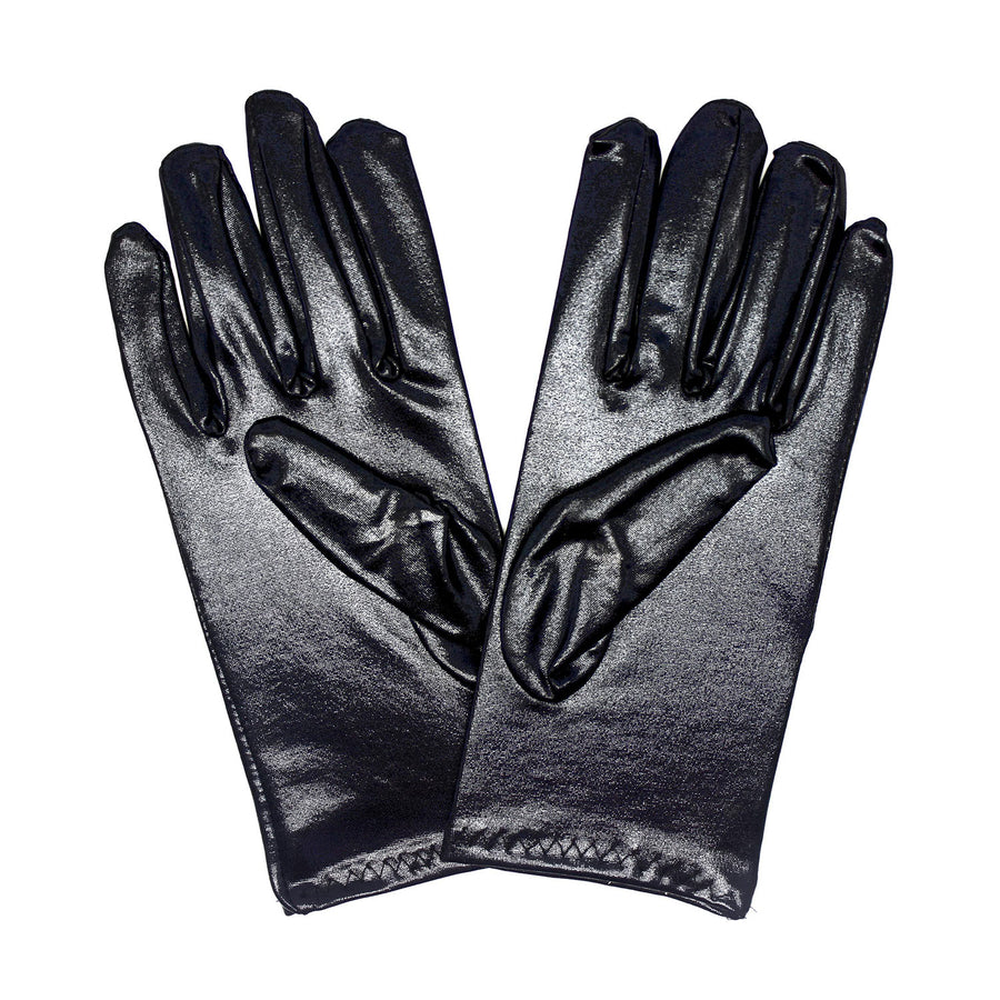 Short Metallic Glove (Black)