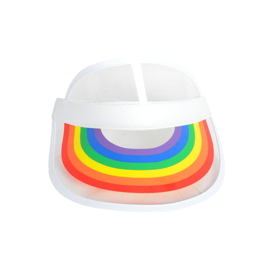 Rainbow Perspex Visor White Rim (Clear)