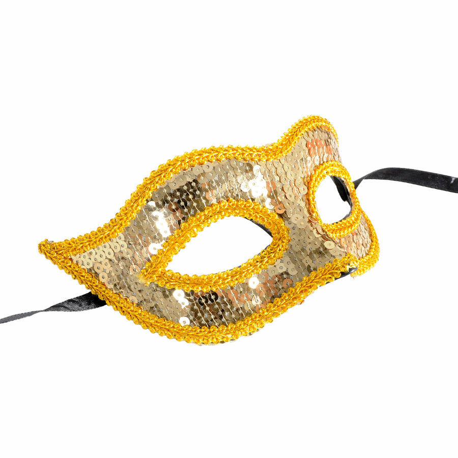 Gold Sequin Mask