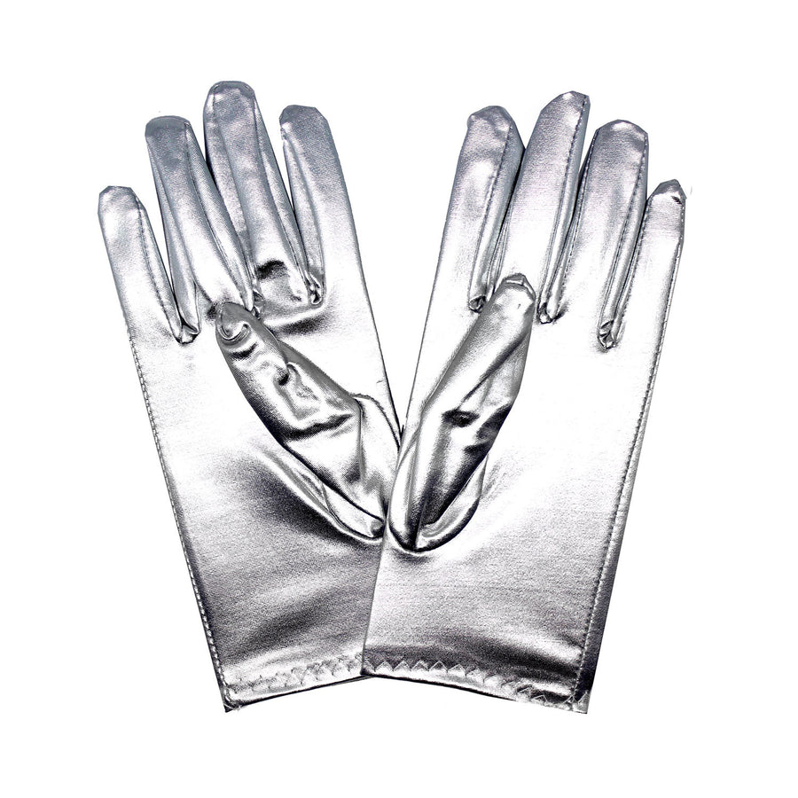 Short Metallic Glove (Silver)