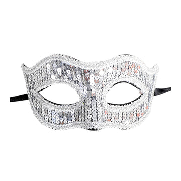 Silver Sequin Mask