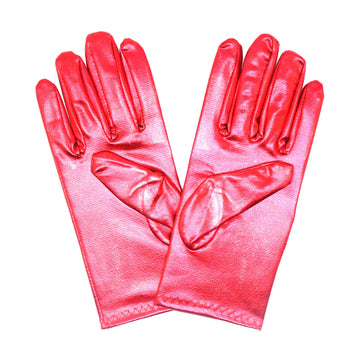 Short Metallic Glove (Red)