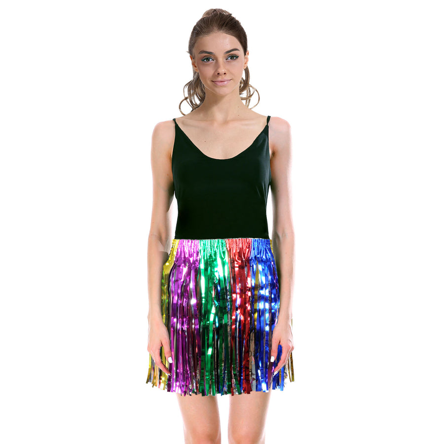 Fringe skirt multicolor best sale