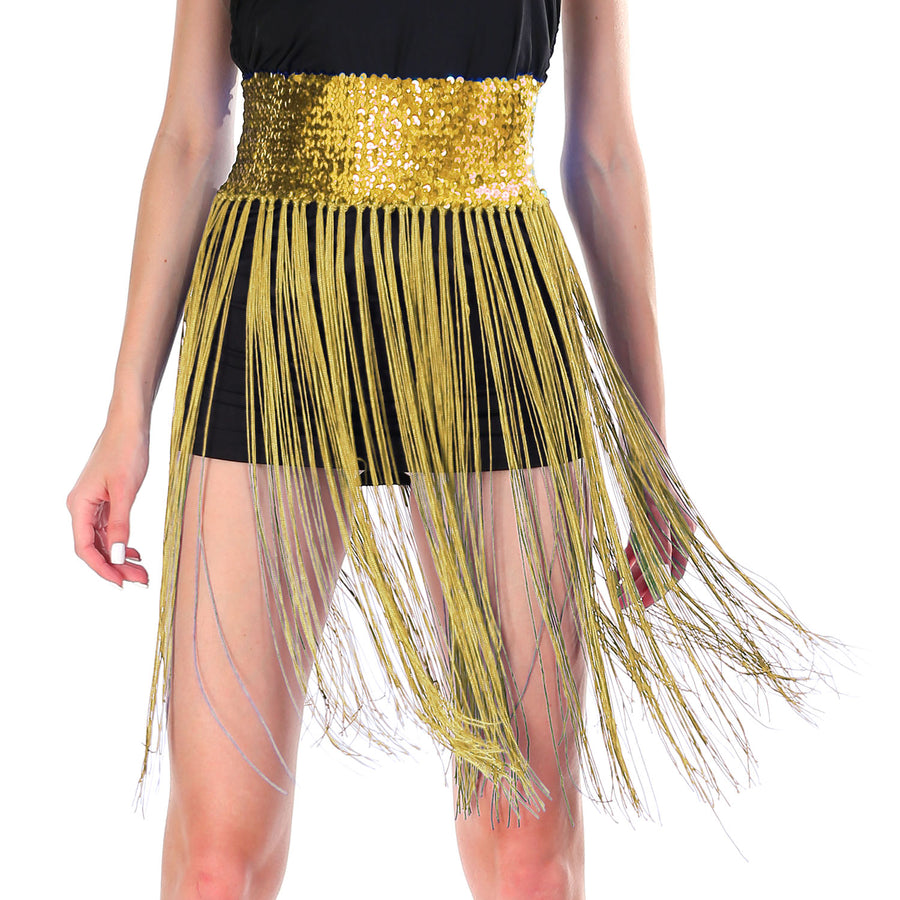 Gold belt skirt best sale