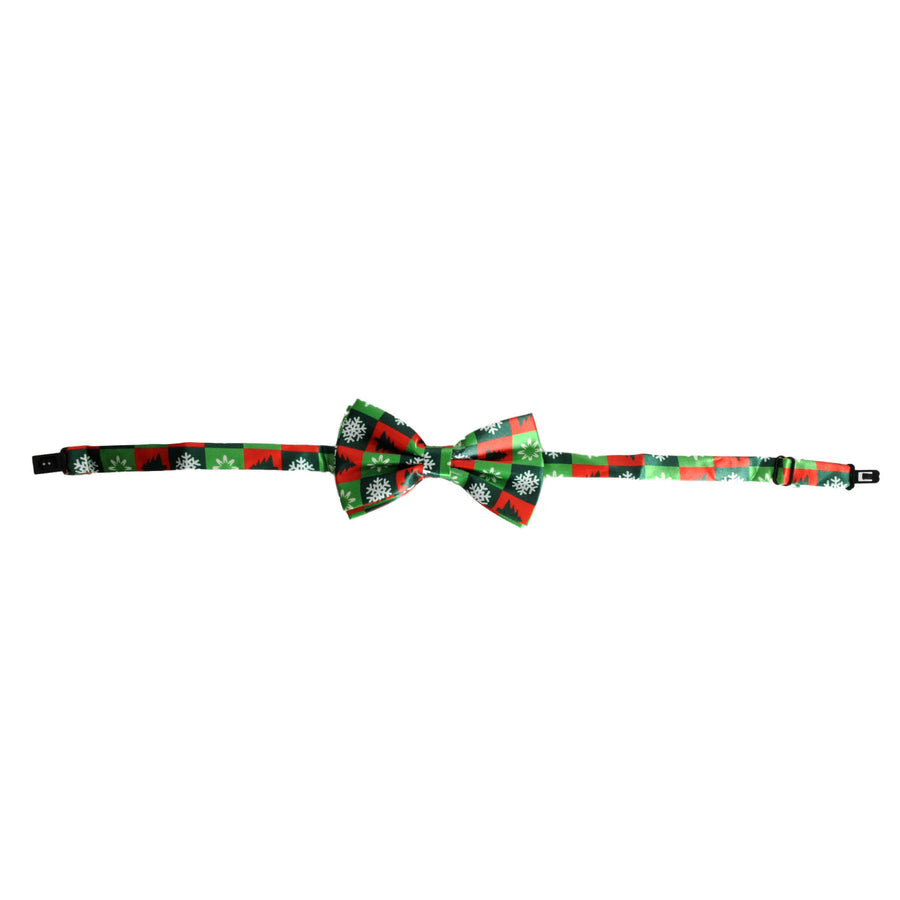 Christmas Bow Tie (Festive Checkered Pattern)