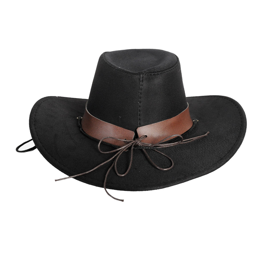 Black Deluxe Cowboy Hat with Bull Band