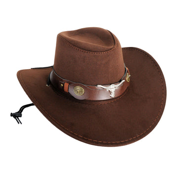 Dark Brown Deluxe Cowboy Hat with Bull Band